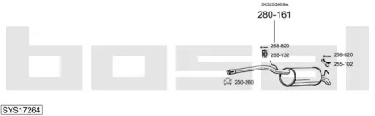 Выхлопная система BOSAL для VW CADDY III Variant (2KB, 2KJ, 2CB, 2CJ) 2.0 TDI 4motion