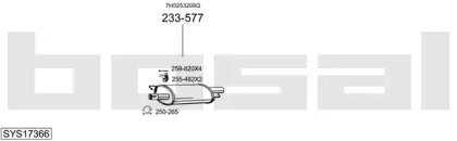Выхлопная система BOSAL для VW MULTIVAN V (7HM, 7HN, 7HF, 7EF, 7EM, 7EN) 2.0 TDI 4motion