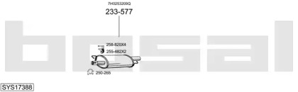 Выхлопная система BOSAL для VW TRANSPORTER VI Фургон (SGA, SGH) 2.0 TDI 4motion