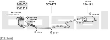 Выхлопная система BOSAL для FORD FIESTA V Van 1.3