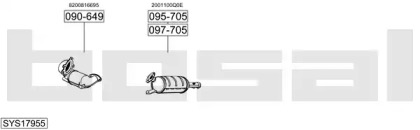 Выхлопная система BOSAL для NISSAN INTERSTAR Фургон (X70) dCi 120