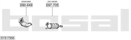 Выхлопная система BOSAL для NISSAN INTERSTAR Фургон (X70) dCi 120
