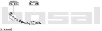 Выхлопная система BOSAL для NISSAN X-TRAIL (T31) 2.0 dCi