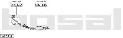 Выхлопная система BOSAL для NISSAN X-TRAIL (T31) 2.0 dCi FWD