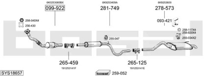 Выхлопная система BOSAL для VW CADDY II Variant (9K9B) 1.6