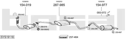 Выхлопная система BOSAL для FORD ESCORT '95 Фургон (AVL) 1.8 D