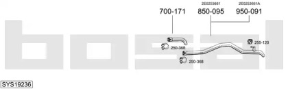 Выхлопная система BOSAL для VW CRAFTER 30-50 c бортовой платформой/ходовая часть (2F_) 2.0 TDI