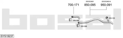 Выхлопная система BOSAL для VW CRAFTER 30-50 c бортовой платформой/ходовая часть (2F_) 2.0 TDI