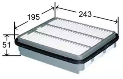 Воздушный фильтр/корпус воздушного фильтра JS ASAKASHI для KIA OPIRUS (GH) 3.5