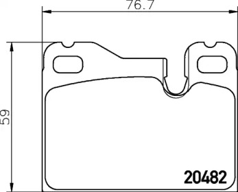 Дисковой тормозной механизм HELLA PAGID для PORSCHE 924 2.5 S