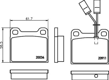 Тормозные колодки HELLA PAGID для ALFA ROMEO ALFETTA (116_) 1.8 (116.B2)
