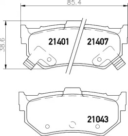 Дисковой тормозной механизм HELLA PAGID для HONDA ACCORD II Hatchback (AC, AD) 1.8 EX (AD)