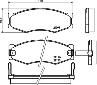 Дополнительные работы HELLA PAGID для NISSAN PICK UP (D21) 2.5 D 4WD