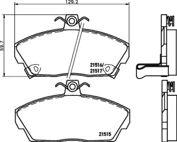 Тормозные колодки HELLA PAGID для HONDA CIVIC VII купе (EM2) 1.6 i