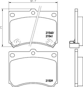 Дисковой тормозной механизм HELLA PAGID для MAZDA 323 S IV (BG) 1.8 16V Turbo 4WD