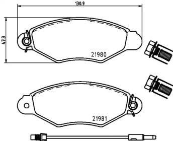 Запчасти для ТО HELLA PAGID для NISSAN KUBISTAR (X76) 1.5 dCi