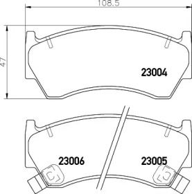 Дисковой тормозной механизм HELLA PAGID для NISSAN ALMERA I (N15) 2.0 D