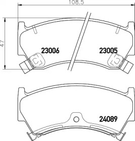 Дисковой тормозной механизм HELLA PAGID для NISSAN ALMERA I (N15) 2.0 D