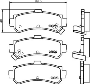 Дисковой тормозной механизм HELLA PAGID для NISSAN ALMERA I (N15) 2.0 D