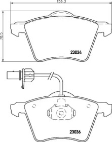 Дисковой тормозной механизм HELLA PAGID для VW TRANSPORTER IV c бортовой платформой/ходовая часть (70XD) 1.9 TD