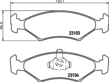 Запчасти для ТО HELLA PAGID для FORD FIESTA III (GFJ) 1.6