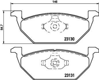 Тормозные колодки HELLA PAGID для VW POLO (6R, 6C) 1.4 BiFuel