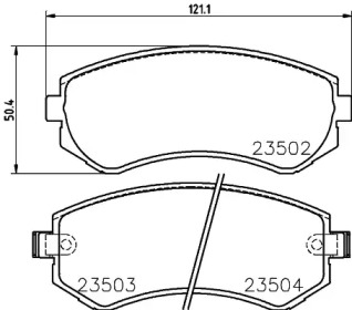 Дисковой тормозной механизм HELLA PAGID для NISSAN PATROL GR V Wagon (Y61) 4.2