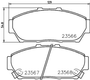 Дисковой тормозной механизм HELLA PAGID для HONDA INTEGRA купе (DC2, DC4) 1.8 Type-R