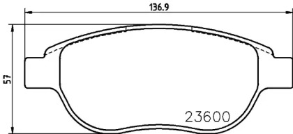 Тормозные колодки HELLA PAGID для PEUGEOT 207 CC (WD_) 1.6 16V Turbo