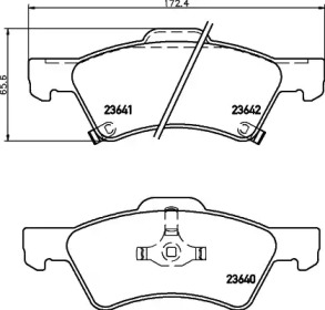 Запчасти для ТО HELLA PAGID для DODGE CARAVAN (RG_) 3.3 AWD