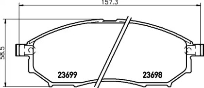 Запчасти для ТО HELLA PAGID для NISSAN PATHFINDER IV (R52) 3.0 dCi 4WD