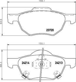 Тормозные колодки HELLA PAGID для HONDA ACCORD VII Tourer (CM, CN) 2.4 (CM2)