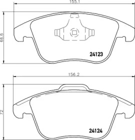 Дисковой тормозной механизм HELLA PAGID для LAND ROVER RANGE ROVER EVOQUE Кабриолет (L538) 2.0 4x4