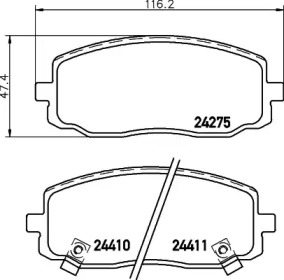 Запчасти для ТО HELLA PAGID для KIA PICANTO (BA) 1.1 CRDi