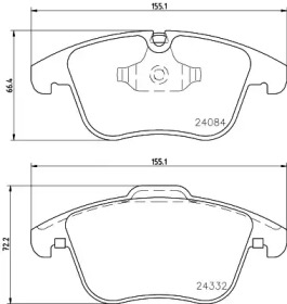 Дисковой тормозной механизм HELLA PAGID для PEUGEOT 508 SW 1.6