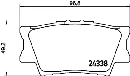 Тормозные колодки HELLA PAGID для TOYOTA CAMRY седан (_V4_) 2.4 (ACV40)