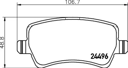 Дисковой тормозной механизм HELLA PAGID для LAND ROVER RANGE ROVER EVOQUE Кабриолет (L538) 2.0 4x4