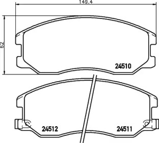Дисковой тормозной механизм HELLA PAGID для CHEVROLET EQUINOX 3.4