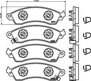 Дополнительные работы HELLA PAGID для CHEVROLET CORVETTE Кабриолет (1YY) 5.7