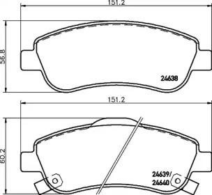 Запчасти для ТО HELLA PAGID для HONDA CR-V IV (RM_) 2.0 AWD (RE5)