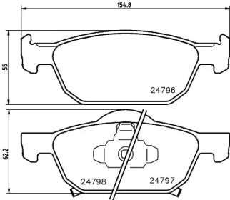 Тормозные колодки HELLA PAGID для HONDA ACCORD VIII универсал (CW) 2.2 i-DTEC (CW3)