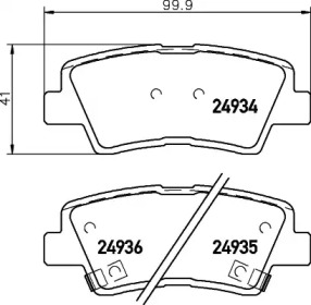 Запчасти для ТО HELLA PAGID для KIA SOUL (AM) 1.6
