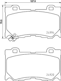 Дисковой тормозной механизм HELLA PAGID для NISSAN 370 Z Roadster (Z34) 3.7