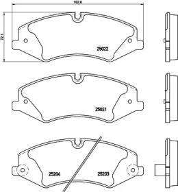Дисковой тормозной механизм HELLA PAGID для LAND ROVER DISCOVERY V (L462) 3.0 D 4x4
