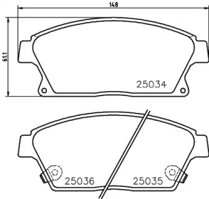 Дисковой тормозной механизм HELLA PAGID для CHEVROLET CRUZE Station Wagon (J308) 1.4