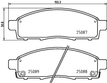 Тормозные колодки HELLA PAGID для NISSAN NV200 / EVALIA автобус 1.5 dci (M20, M20M)