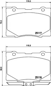 Дисковой тормозной механизм HELLA PAGID для HONDA LEGEND IV (KB_) 3.5 V6 4WD (KB1)