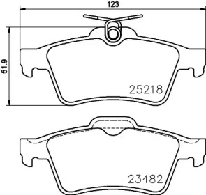 Дисковой тормозной механизм HELLA PAGID для PEUGEOT 508 SW 1.6