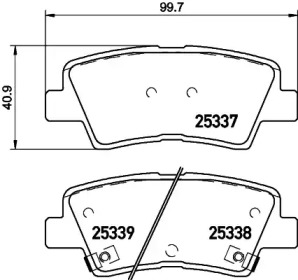 Дисковой тормозной механизм HELLA PAGID для KIA CEE'D (JD) 1.4 MPI