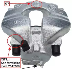 Суппорт диского колесного тормозного механизма / -держатель HELLA PAGID для VW TRANSPORTER IV c бортовой платформой/ходовая часть (70XD) 2.5 TDI